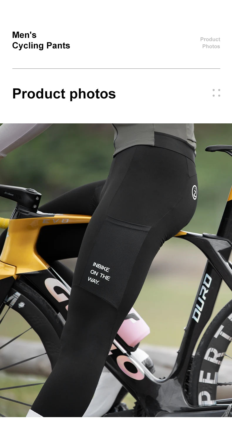 INBIKE Winter Cycling Bib Pants Thermal Fleece Men&