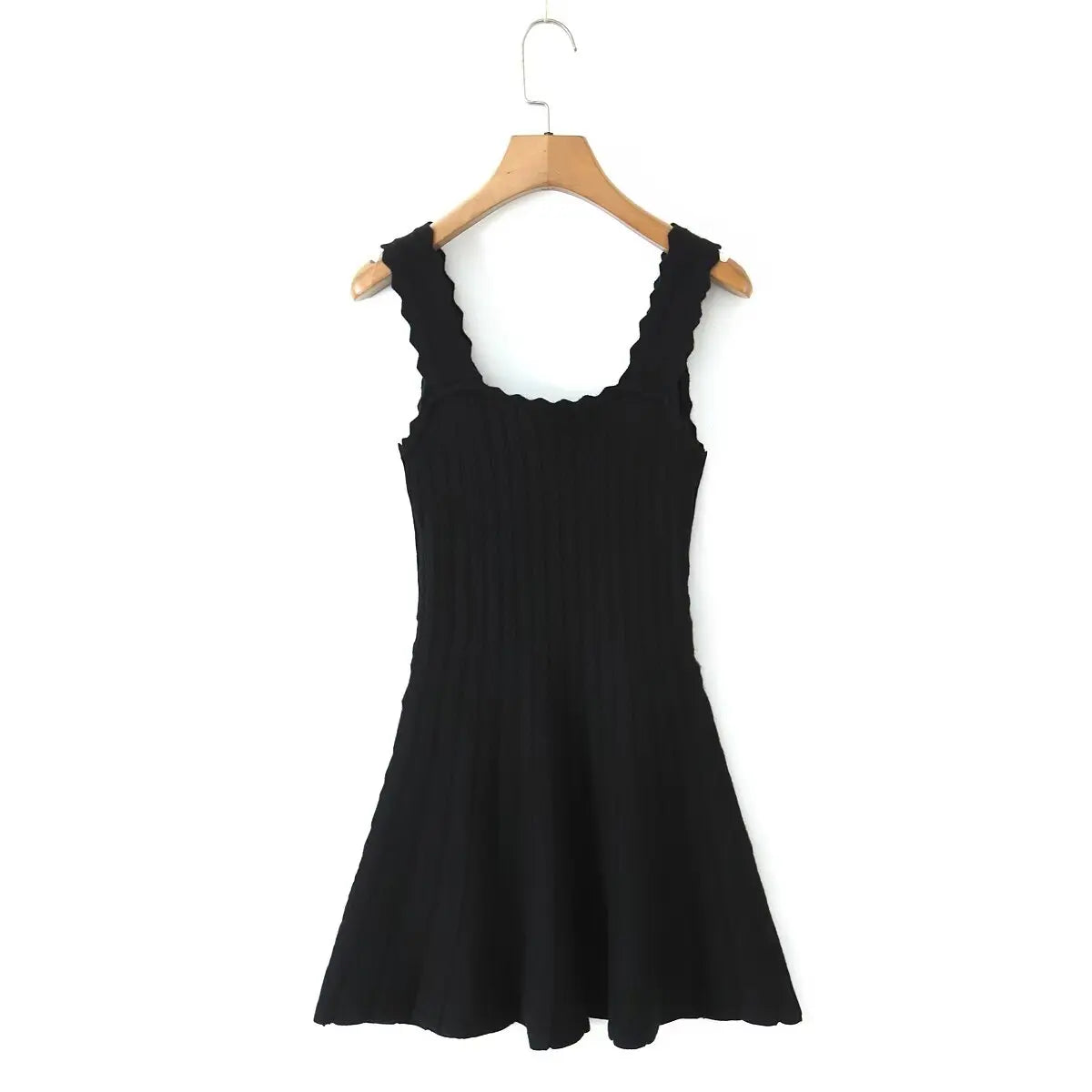 YENKYE 2025 Women O Neck Sleeveless A-line Slim Knit Dresses Casual Autumn Tank Mini Dress