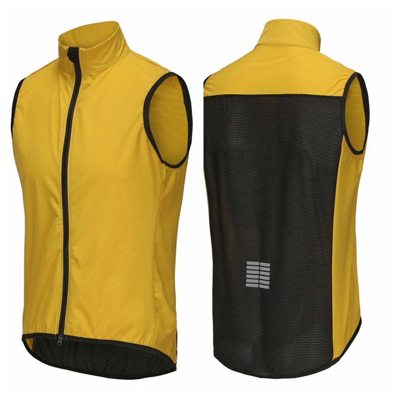 Rsantce Men Jerseys Windproof Lightweight Cycling Sleeveless Jacket Mtb Bike Uniform Bicycle Jersey Clothing Vest