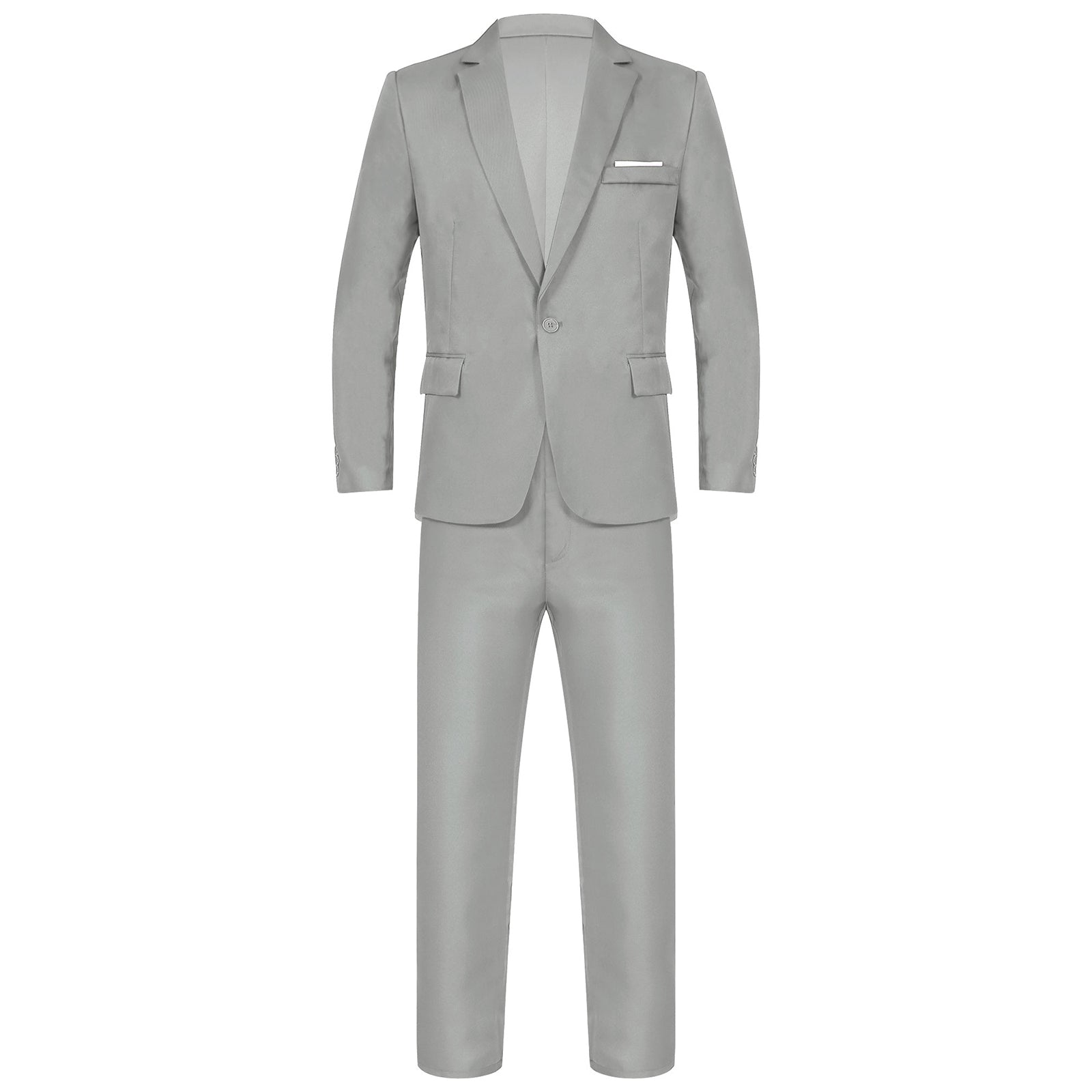 Men Gentleman Suit 2Pcs Formal Uniform Long Sleeve Lapel Blazer Jacket with Pants Office Meetings Business Wedding Party Outfits