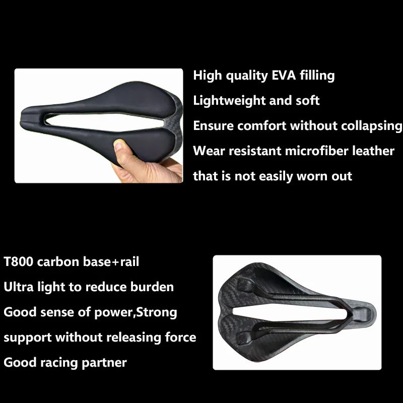 Riding trail Saddle Carbon saddle Hollow Comfortable Breathable Road bike saddle MTB Bicycle seat Cycling Saddles