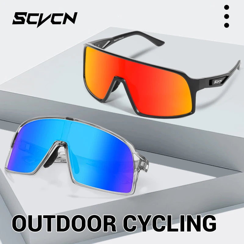 SCVCN Cycling Sunglasses Outdoor Bicycle Sunglasses Women Road Bike Glasses Sports Running Eyewear Men MTB Cycling Sunglasses