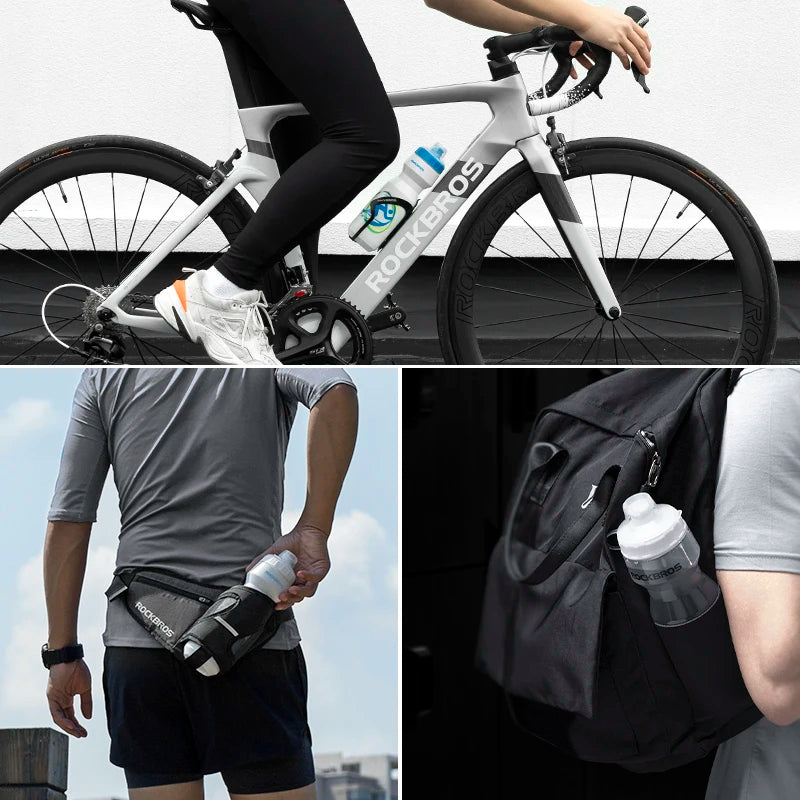 ROCKBROS Bicycle Bottle MTB Road Bike Water Bottle Outdoor Sports Plastic Portable Large Capacity Drink Cycling Water Bottle