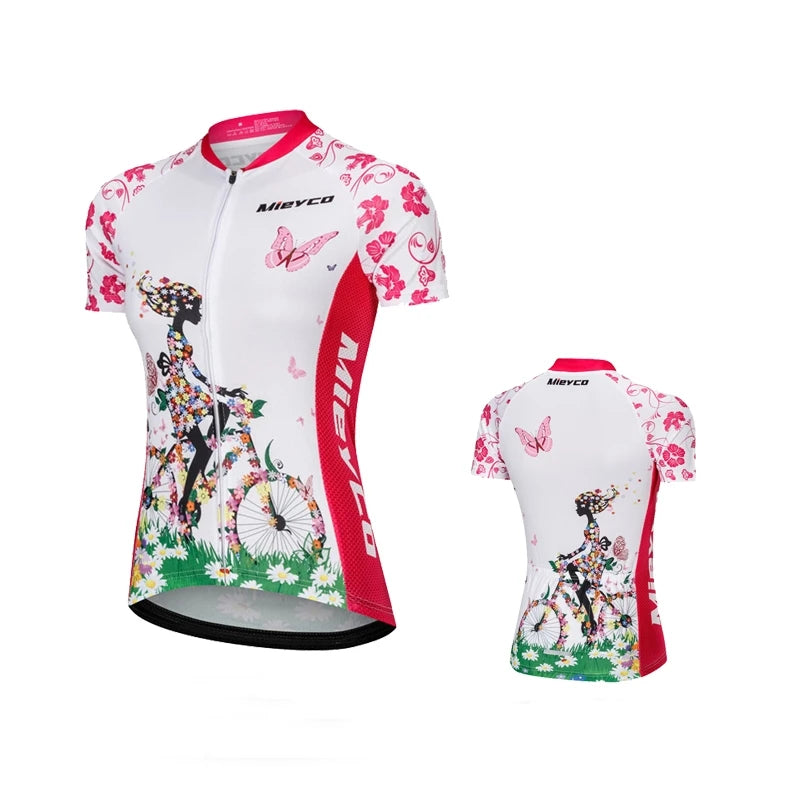 2023 Cycling Jersey Woman Outfits Summer Short Sleeve Clothing Quick Dry Breathable Women&