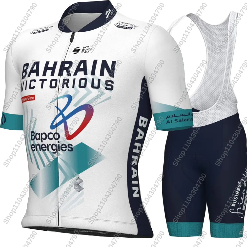 2026 Bahrain Victorious Team Cycling Jersey Set Summer Men Clothing Road Bike Shirts Suit Bicycle Bib Shorts MTB Ropa Maillot