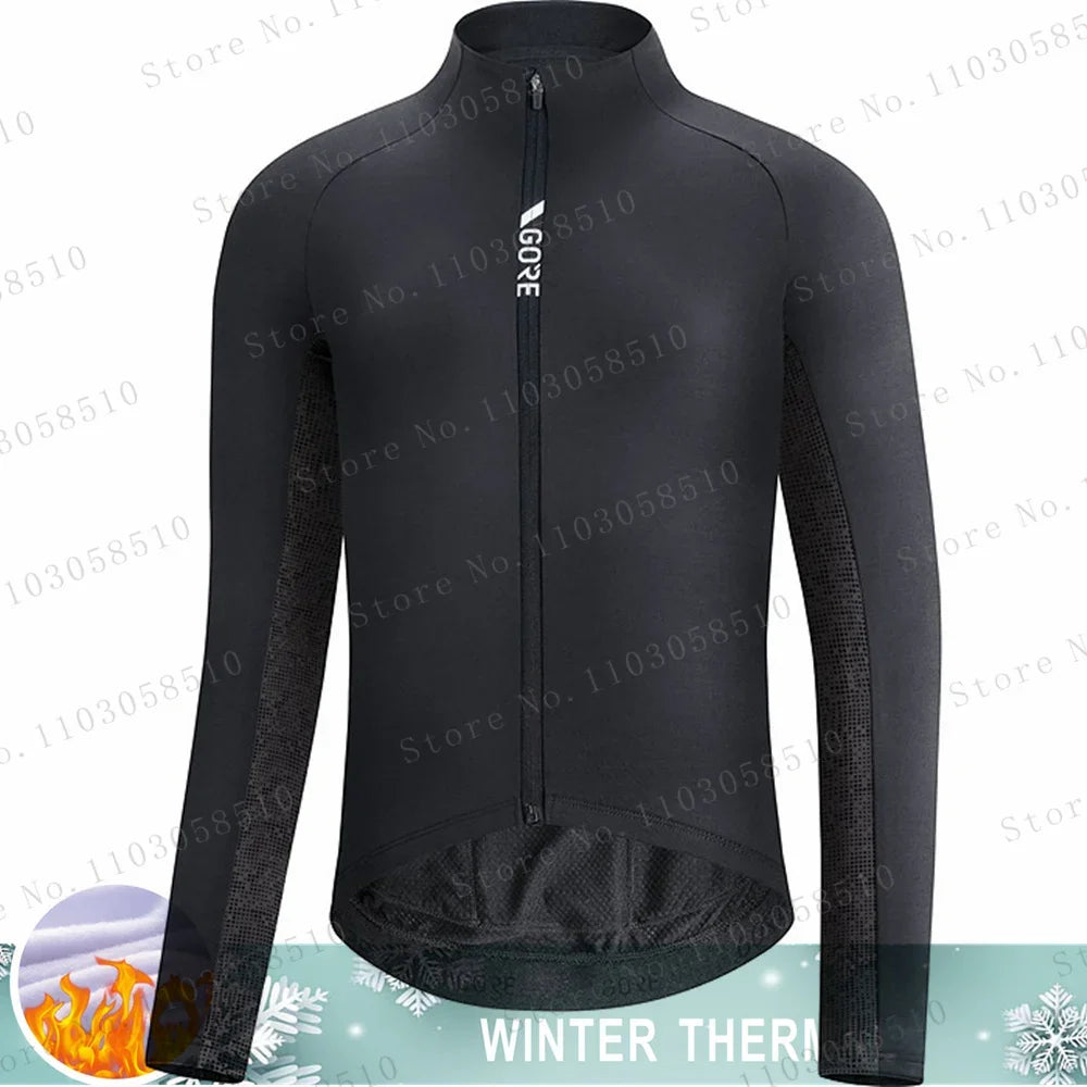 Winter Jacket Thermal Fleece Bicycle Clothes Men&