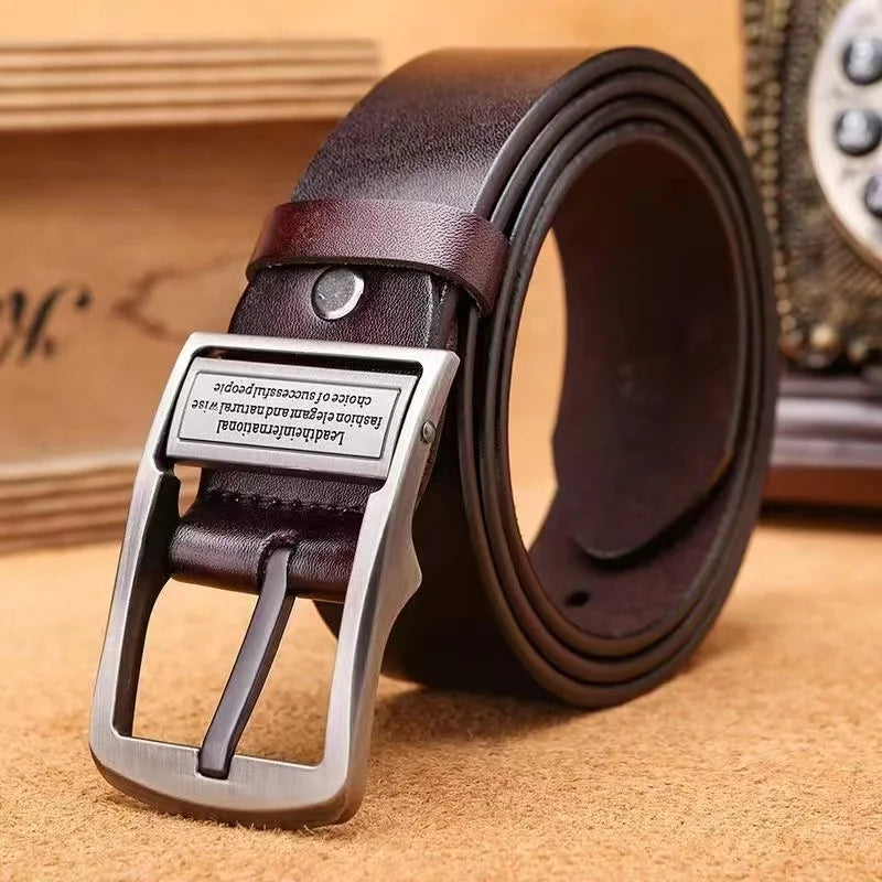New Leather Cowhide Men&