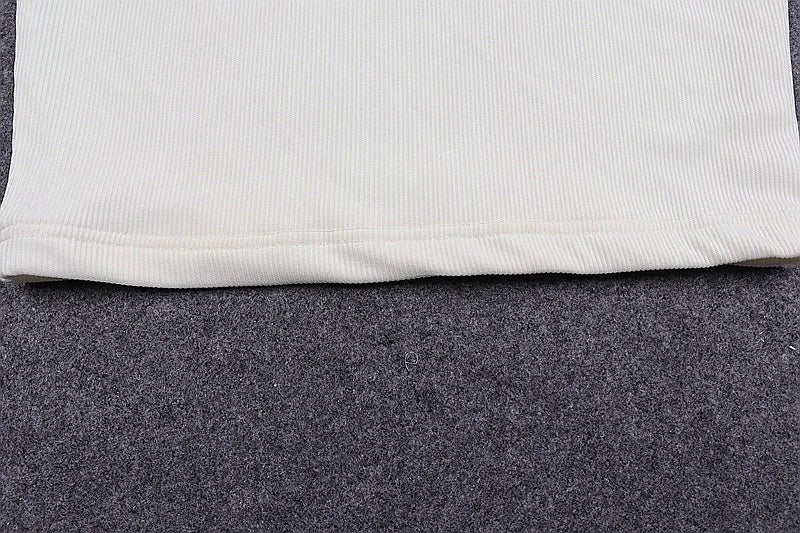 White Halter Sexy Backless Tank Tops for Women Streetwear 2024 Sleeveless Ribbed Knit Vest Top Cropped Feminino