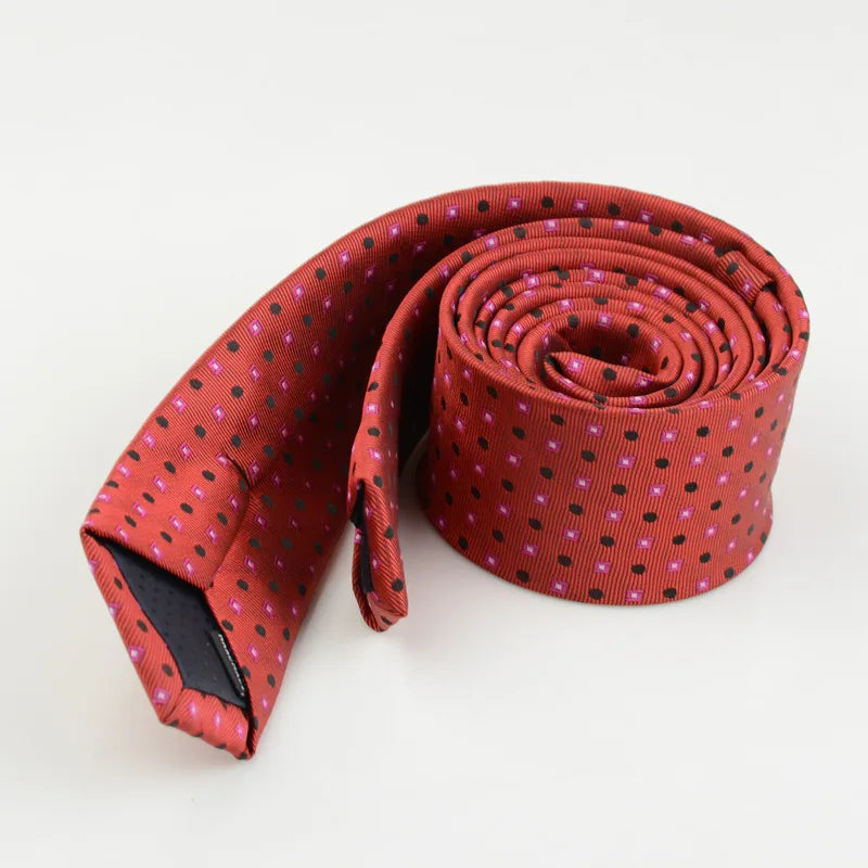 5cm Width Mens Ties New Fashion Plaid Neckties Corbatas Gravata Jacquard Woven Slim Tie Business Wedding Stripe Neck Tie For Men