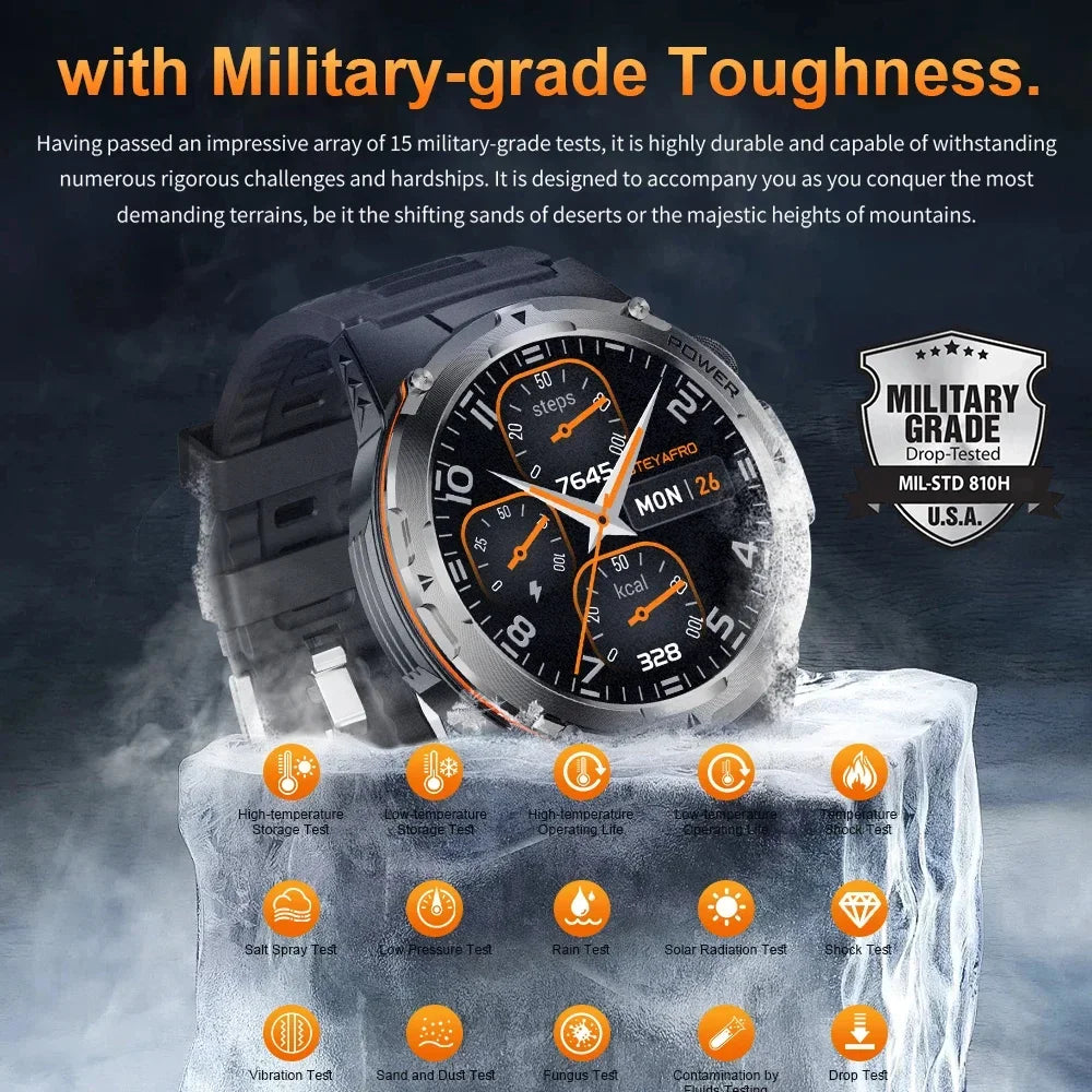 2025 New GPS Smart Watch Men 1.39" AMOLED Screen Built-in GPS NFC Make/Receive Phone Calls 500mAh Large Battery Smart Braceletes