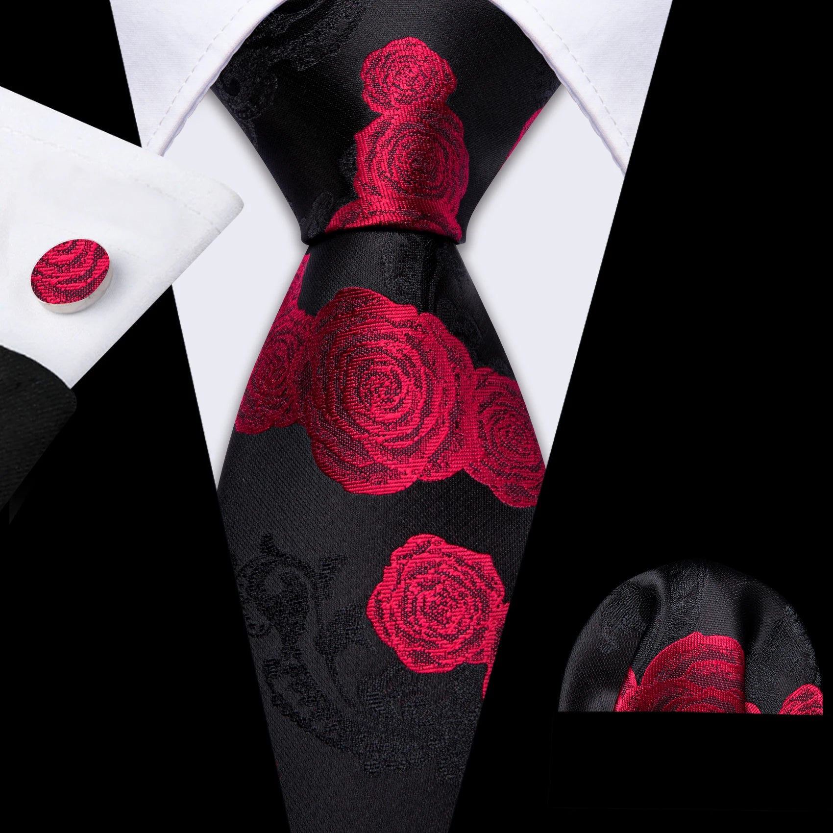 Barry.Wang Jacquard Bright Red Men&