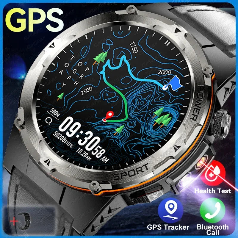 2025 New GPS Smart Watch Men 1.39" AMOLED Screen Built-in GPS NFC Make/Receive Phone Calls 500mAh Large Battery Smart Braceletes