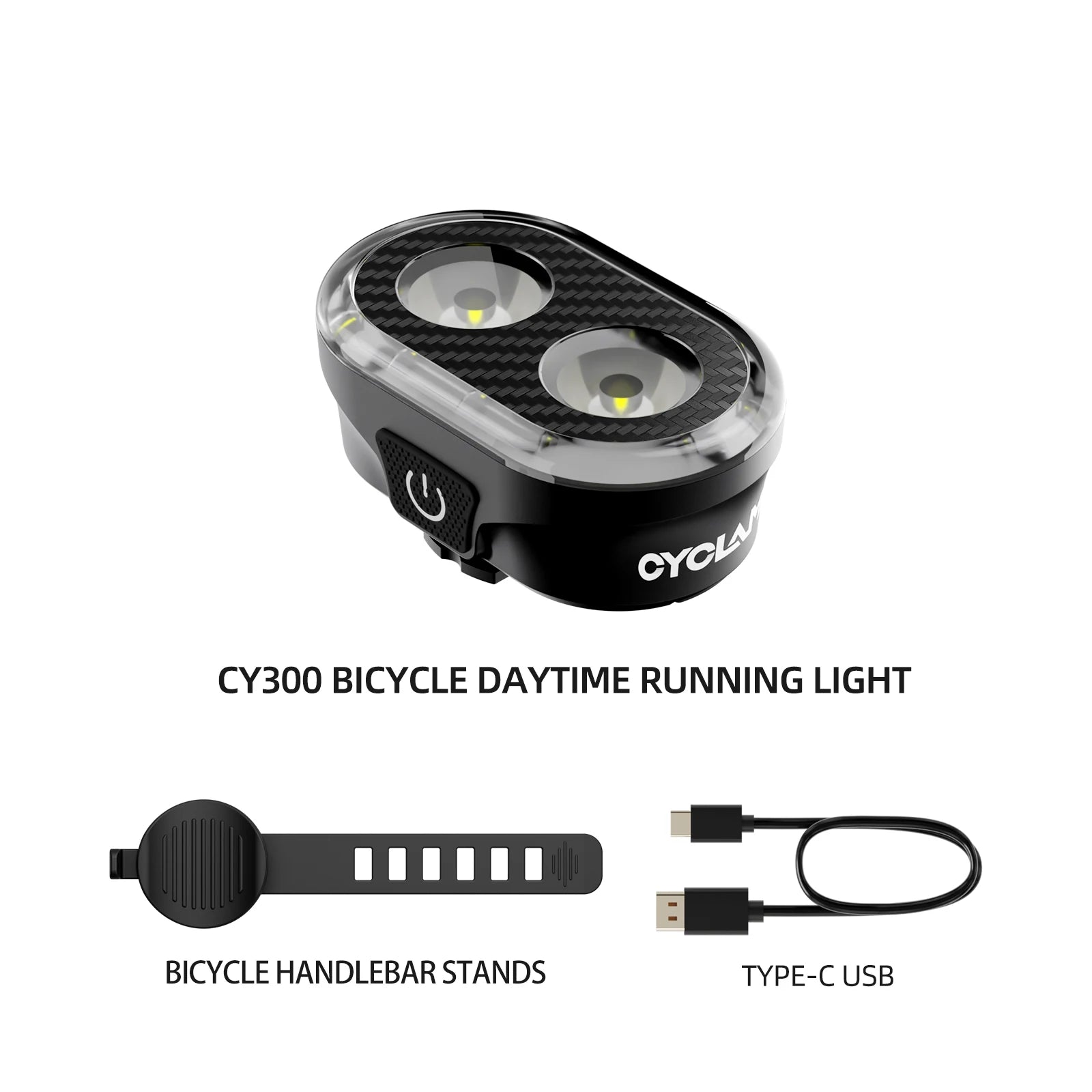 CYCLAMI Bicycle Headlights Front Light Type-C Charging Waterproof MTB Road Bike Lights Cycling Accessories