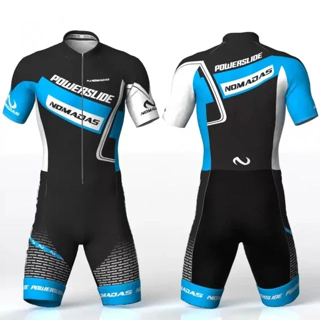 Powerslide Inline Racing Skin Suit 2023 Team Custom Racing Speed Inline Roller Skate Triathlon Sets Ciclismo Schaatsen Jumpsuit