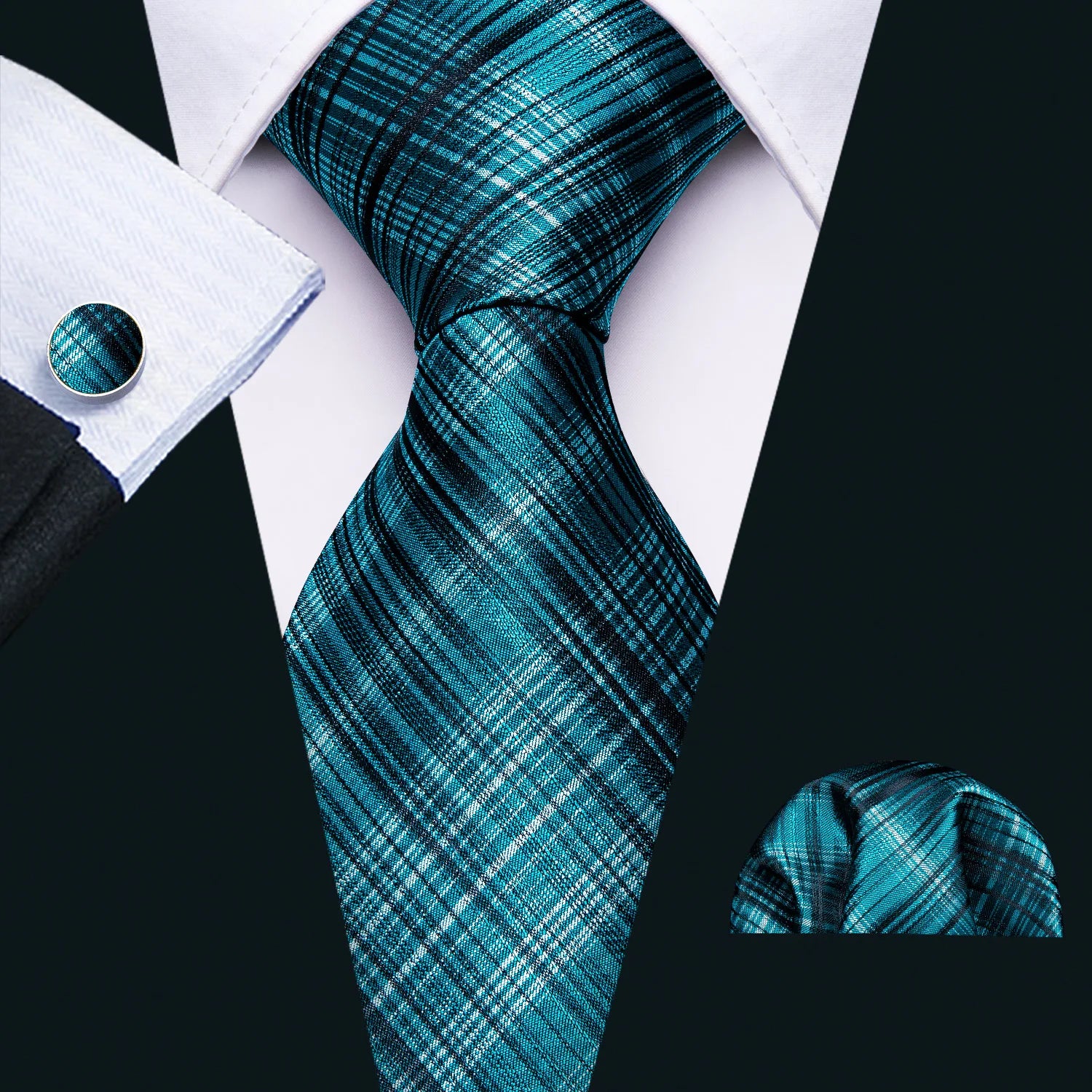 Barry.Wang Jacquard Water Duck Blue Men&