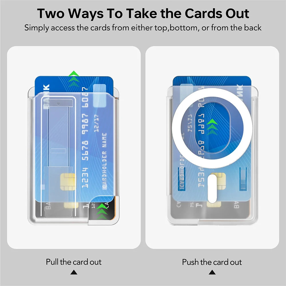 Magnetic Wallet,Compatible with MagSafe Wallet,3-Card Holder,Phone Card Holder For Secure-Grip Finger Loop