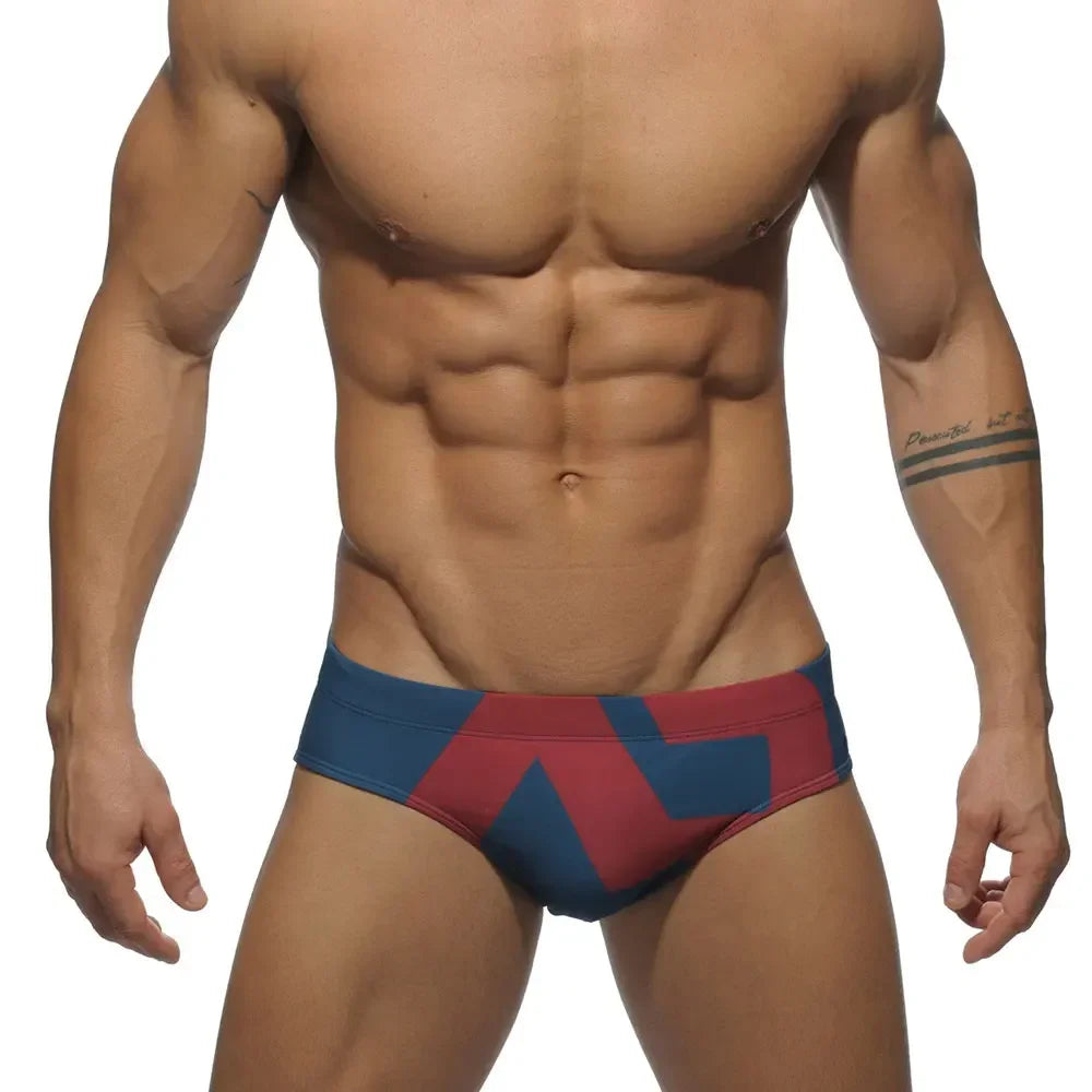 Men Swimwear Low Rise Swimming Briefs Sexy Mens Letter Print Swim Trunks Surf Beach Brief Shorts Male Swimsuit Jammer Beachwear