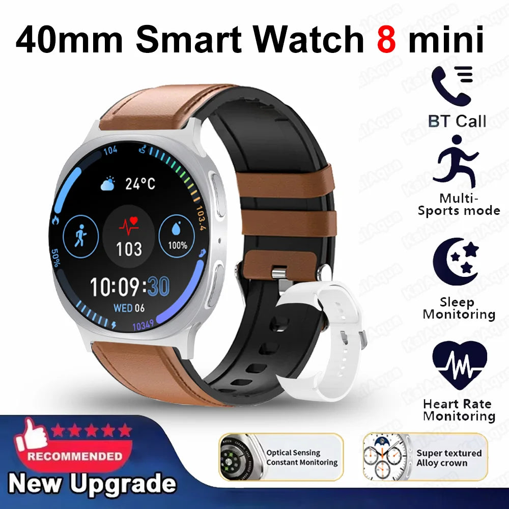 2026 New Watches 8 Mini GPS Track Smart Watch For Men Women Health Sport AMOLED Heart Rate Bluetooth Call Waterproof Smartwatch