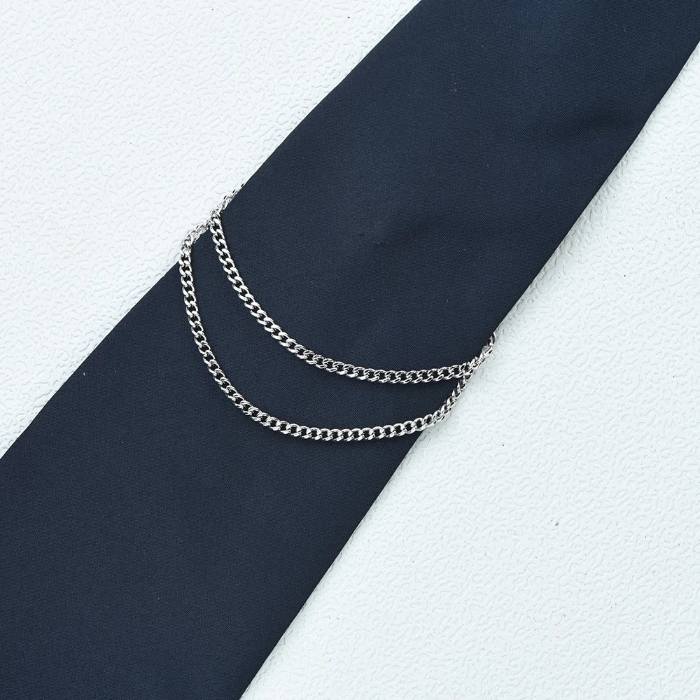 ICEYY Copper Tie Clip Tie Chain Hanger Tie Pins Men&