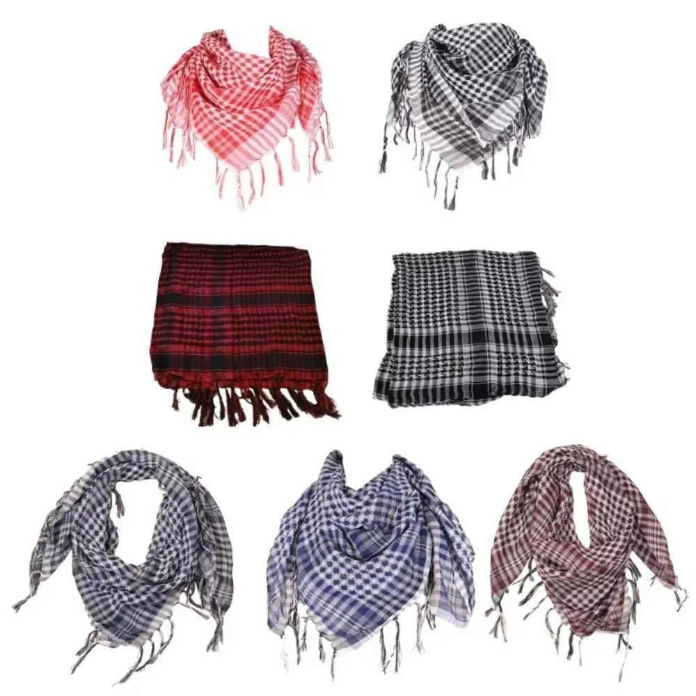 Arabic Scarf Large Arab Shemagh Headscarf with Tassel Costume Desert Scarf Head Neck Scarf for Men Women new Scarf &Wrap