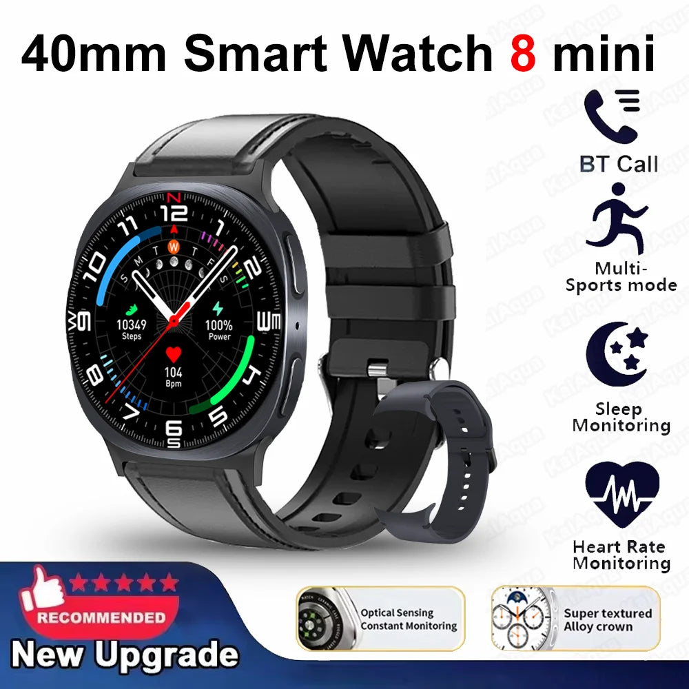 2026 New Watches 8 Mini GPS Track Smart Watch For Men Women Health Sport AMOLED Heart Rate Bluetooth Call Waterproof Smartwatch