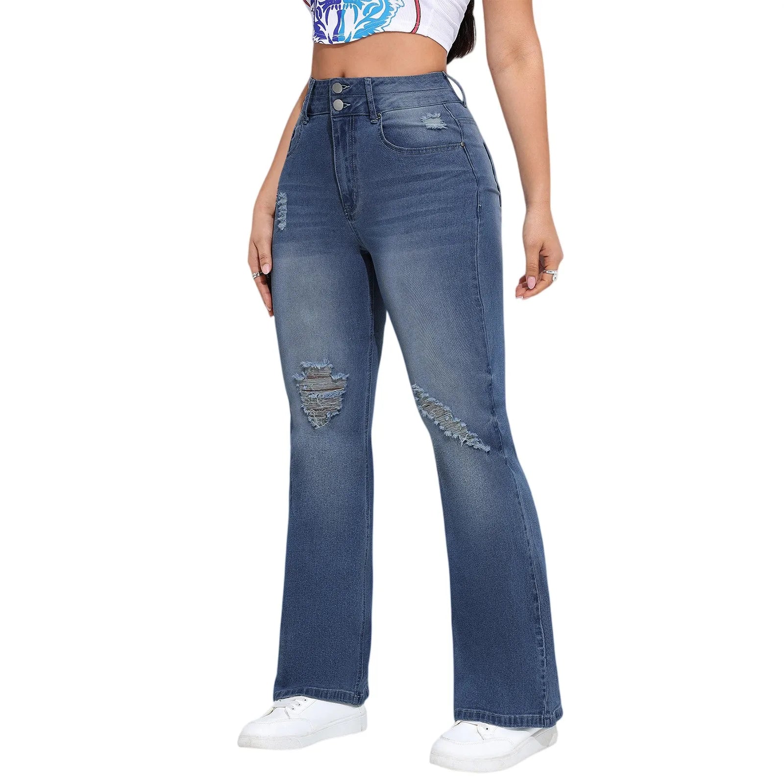 Flared Jeans For Women Bell Bottom Jeans For Women Straight Leg Jeans For Women Plus Size Work Pants Baggy Jeans Pantalones Muje