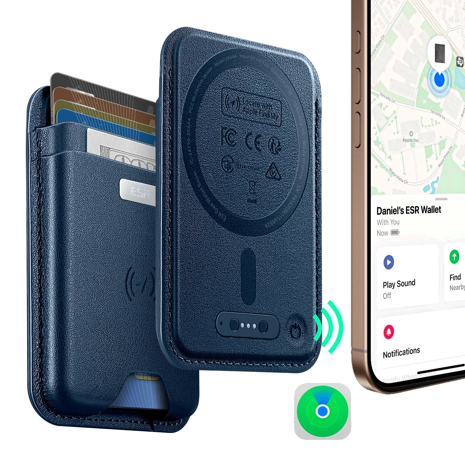 ESR for MagSafe Wallet with Find My Functionality 5 Cards Holder Strong Magnetic Wallet for iPhone 16/15/14/13/12 Series