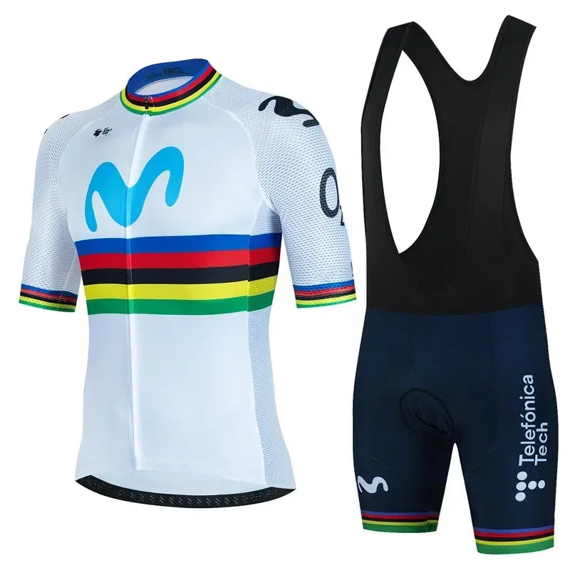 Movistar Pro Team Summer Cycling Jersey Suit Men&