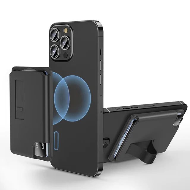 Grippopso Magnetic Wallet Universal Phone Card Holder Wallet Case for iPhone 16 15 14 Pro Max 14 13 with Grip Card Holder