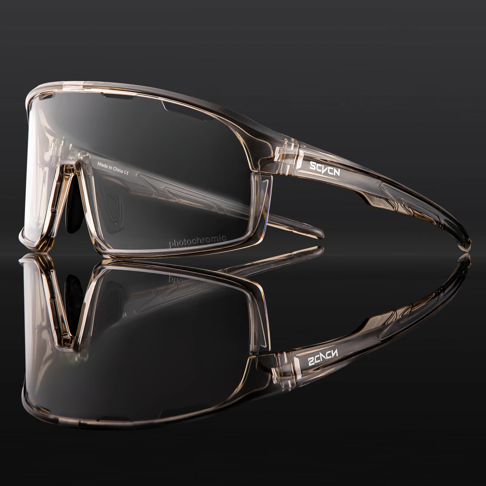 SCVCN Photochromic Cycling Sunglasses Cycling Glasses UV400 Bicycle Eyewear Sports MTB Outdoor Bike Goggles Sunglasses Eyepieces