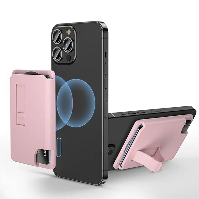Grippopso Magnetic Wallet Universal Phone Card Holder Wallet Case for iPhone 16 15 14 Pro Max 14 13 with Grip Card Holder