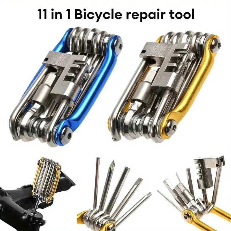 Cycling 11 in 1 Portable Multifunctional Bike Repair Tool Kit for Outdoor Bicycle Cycling