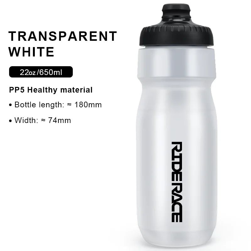 RIDERACE Sports Water Bottle 550ML 650ML PP5 Ultra-Light Outdoor Running Cycling Squeeze Mug Bicycle Kettle Portable Bike Cup