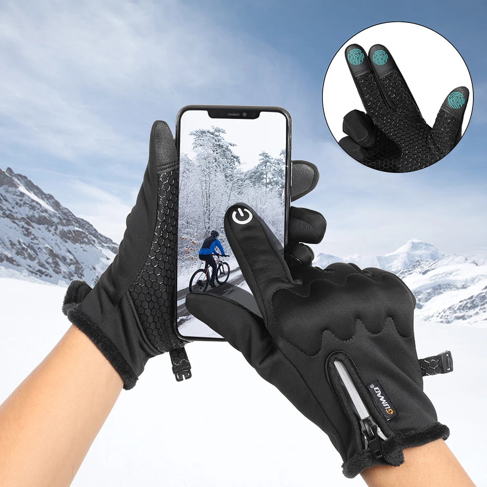 Winter Motorcycle Gloves Thermal Touch Screen Windproof Anti-skid Protective Gear for Sport Motorbike Cycling Riding Skiing Bike