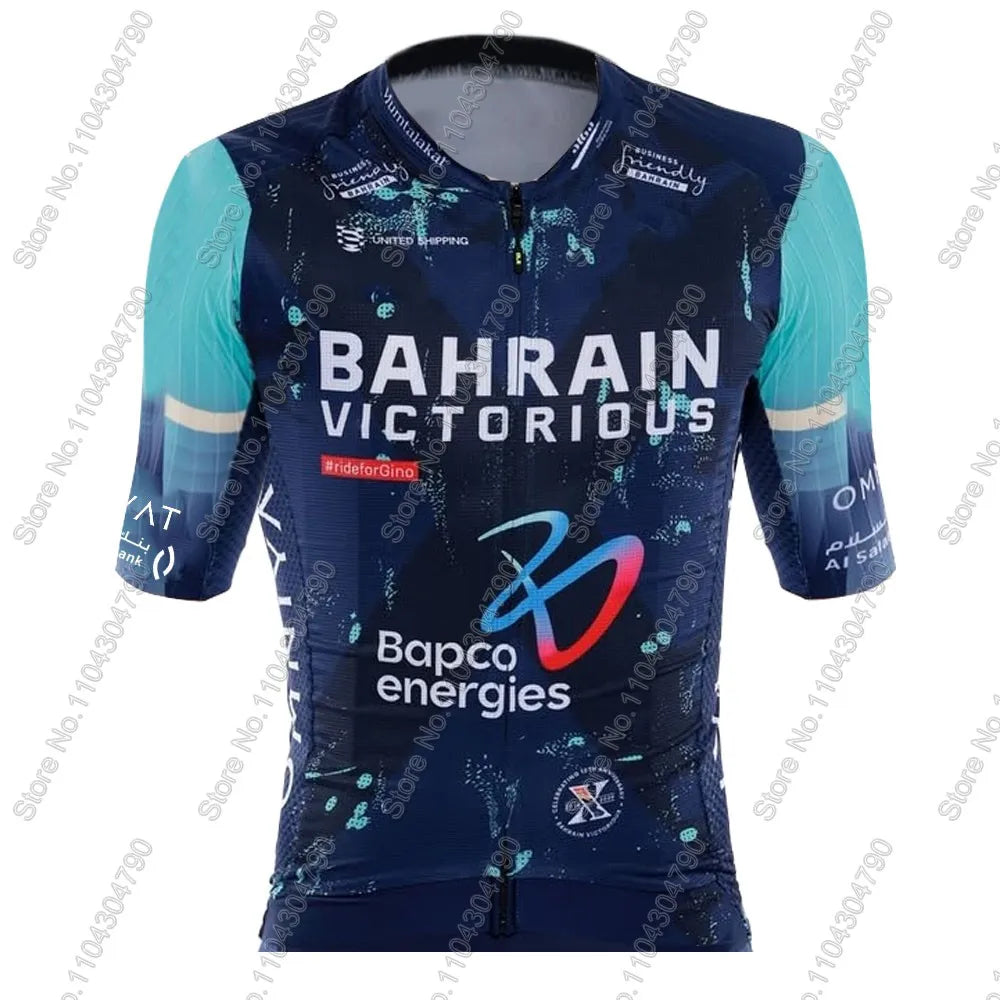 2026 Bahrain Victorious Team Cycling Jersey Set Summer Men Clothing Road Bike Shirts Suit Bicycle Bib Shorts MTB Ropa Maillot