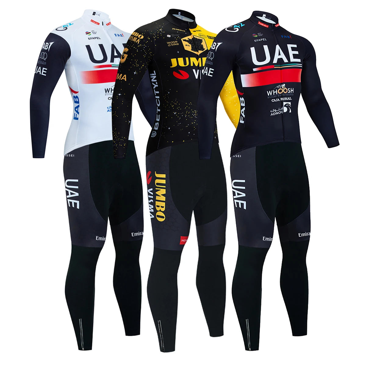 New UAE Cycling Jersey Bibs Pants Ropa Ciclismo 2027 Men Women Winter Thermal Fleece Bike Jacket Maillot Clothing