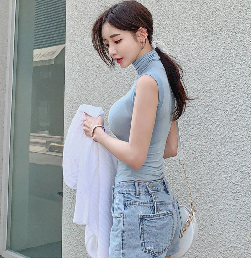 Solid Basic Long Sleeve Womens Tshirt Casual Black White Fashion Top T Shirt Ladies Fashion Korean See Through Tee Shirt