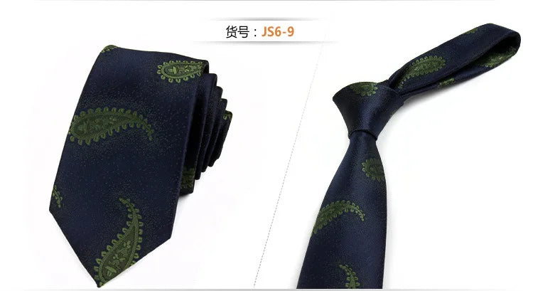 Fashion Ties for Men Accessories 6cm Fashion Business Wedding Classic Silk Tie Blue Black Red Men&