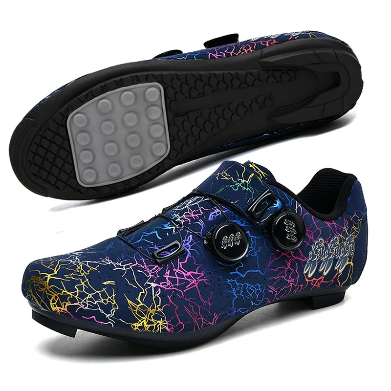 Men cycling shoes bicycle lockless rubber hard sole MTB bicycle flat shoes non-slip women SPD mountain bike competition shoes