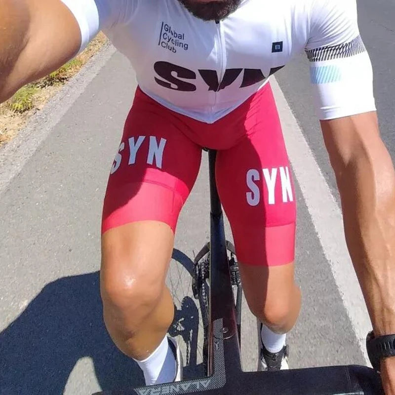 Black red brown SYN unisex bib cycling shorts for road cycling Shorts Shockproof and breathable seat Pad Men Cycling Bib shorts