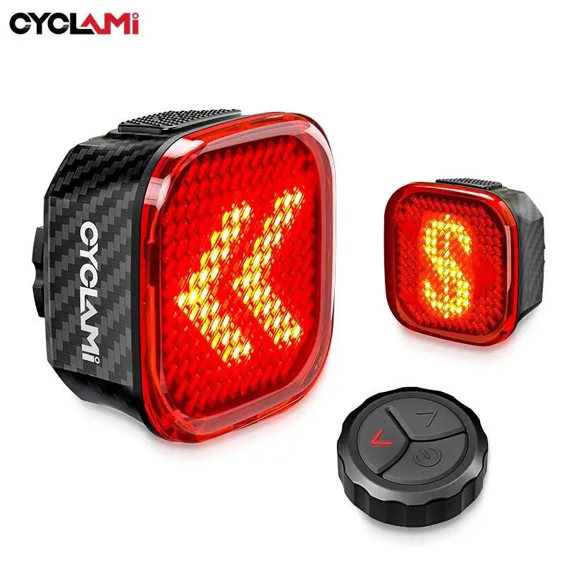 CYCLAMI Team Sync Tail Light Bike Turn Signals Bicycle Rear Light Wireless Remote Control Warning Cycling Expression Taillights