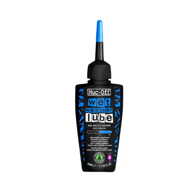 Muc-Off Bicycle Chain Lube 50ML Wet Dry All Weather Wax Formula Smooth Shifting Reduces Friction Road Bike Lubricant