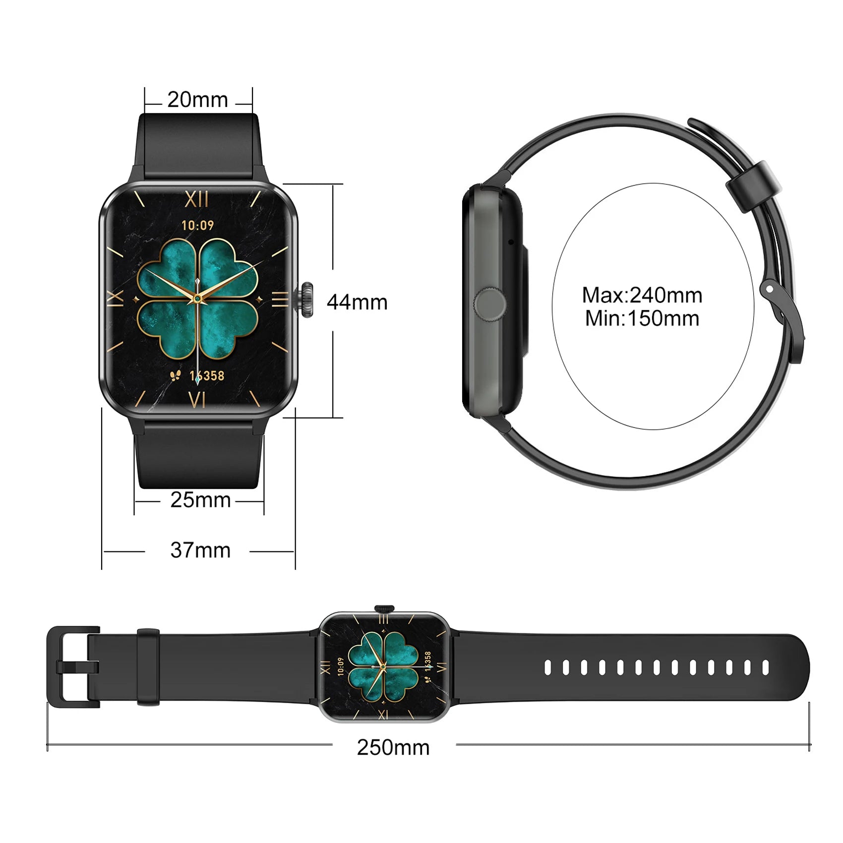 Bluetooth Calls R50 Smart Watch for Men Women 1.85&