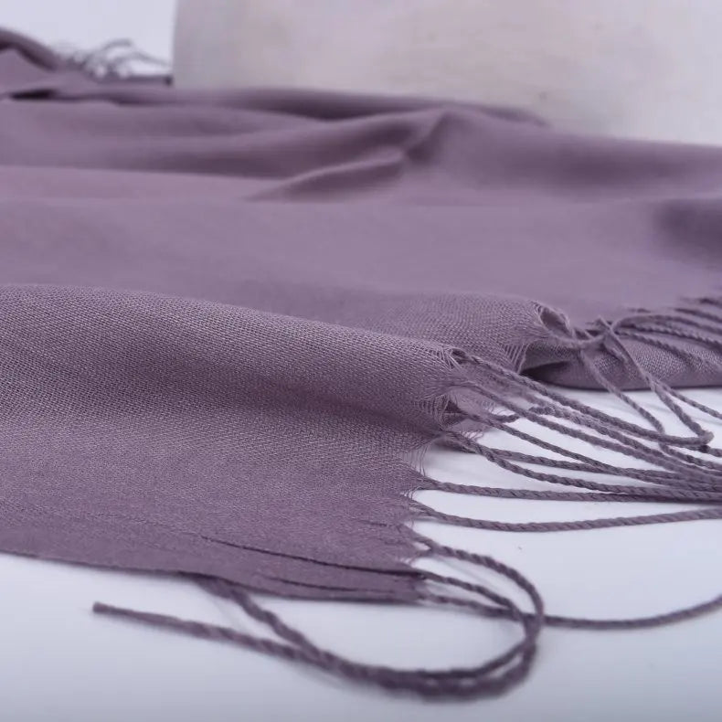 New autumn and winter solid color scarf for both men and women, 100g single color headscarf shawl