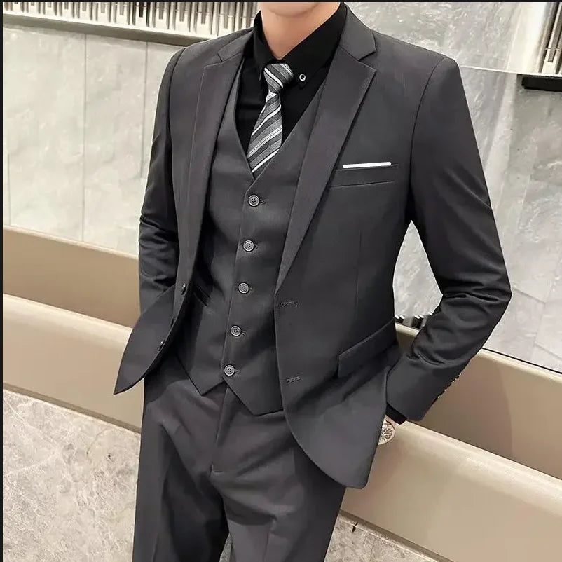 Suit (Blazer+ Vest + Trousers) Men&