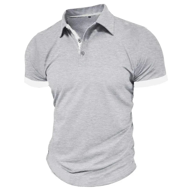 Animal Game Mens Short Sleeve Polo Shirt Solid Color Streetwear Lightweight Lapel T Shirts for Men Summer Sport Business Shirt
