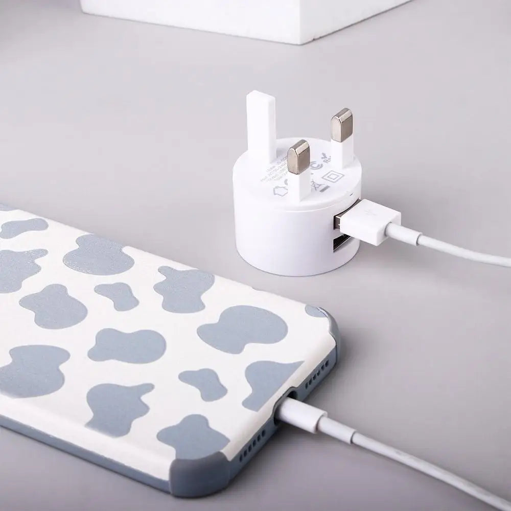 5V 2.1A Min EU UK US Plug Mobile Phone Charger for Mobile Phone 2 Ports White Travel Wall Charger