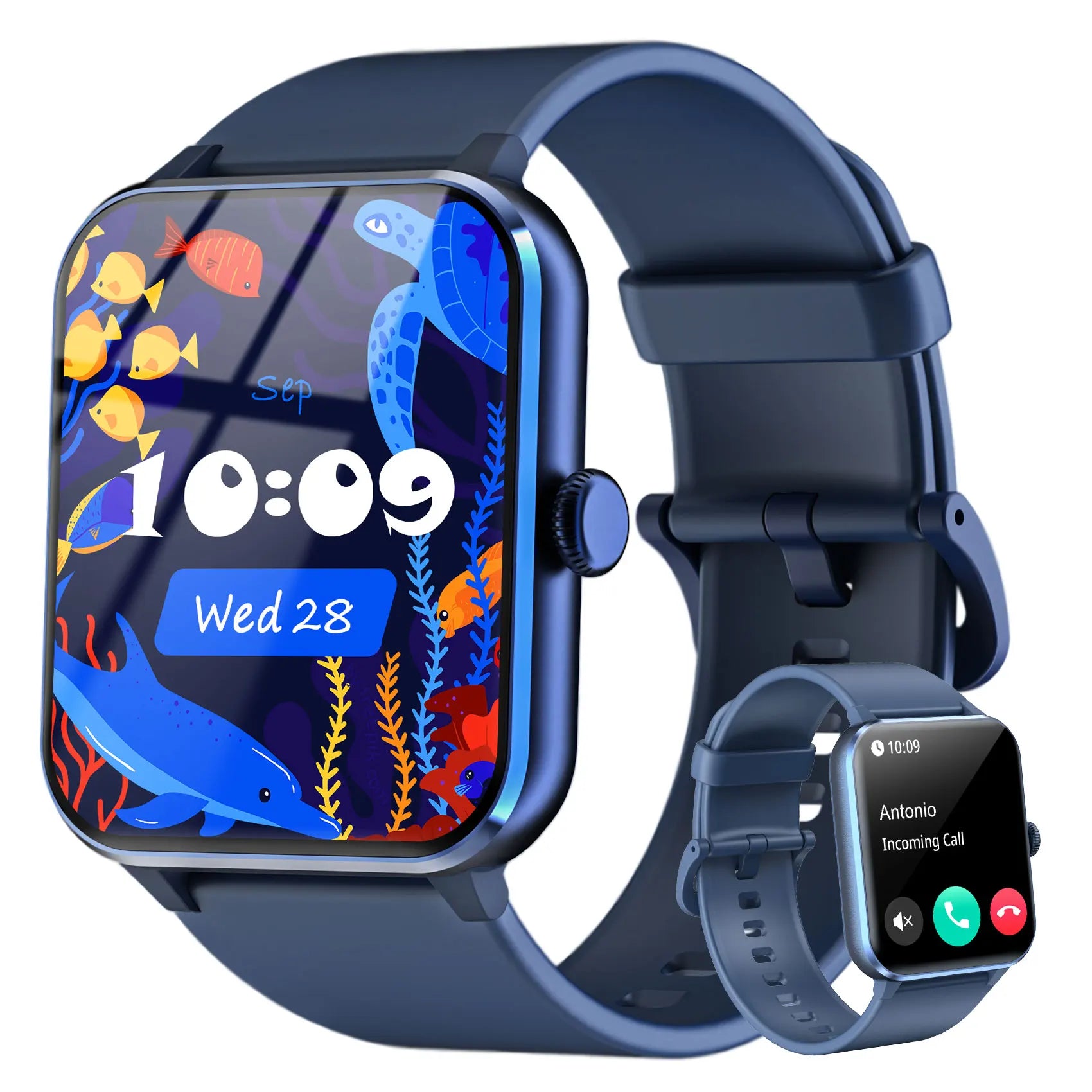 Bluetooth Calls R50 Smart Watch for Men Women 1.85&