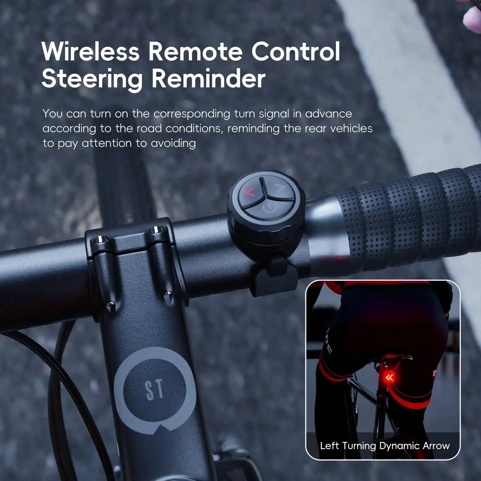 CYCLAMI Team Sync Tail Light Bike Turn Signals Bicycle Rear Light Wireless Remote Control Warning Cycling Expression Taillights