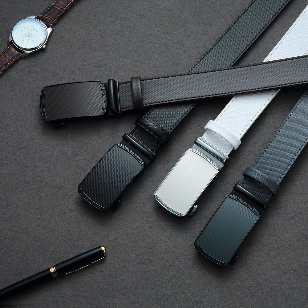 Men Belts Leather Waist Strap Male Automatic Buckle Waistband Mens High Quality Girdle Belts for Women Men Gifts 105 115 125cm